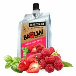 Eco-Recharge Purée Bio Baouw Framboise-Fraise-Basilic 330g