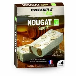 4x Barres Énergétiques Overstims Nougat Bio Amandes Miel
