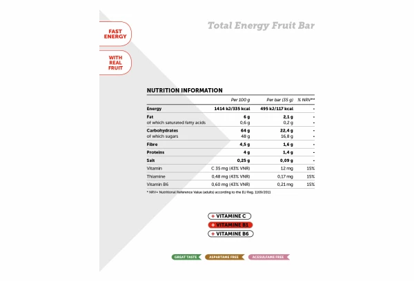 Barre Énergétique NamedSport Total Energy Fruit Bar 35g Fruits Tango 2 Barre Énergétique NamedSport Total Energy Fruit Bar 35g Fruits Tango – Image 2