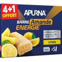 4+1 Barres Énergétiques Apurna Energie Citron-Amande 5x25g