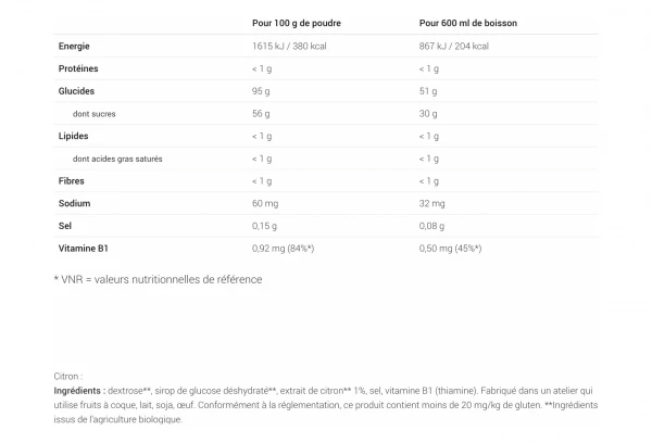Boisson Energétique Overstims Hydrixir BIO Citron 2.5 Kg 2 Boisson Energétique Overstims Hydrixir BIO Citron 2.5 Kg – Image 2