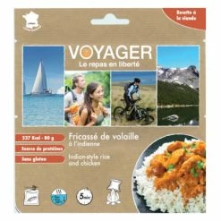 Repas Lyophilisé Voyager Poulet à L'Indienne Et Son Riz 80g