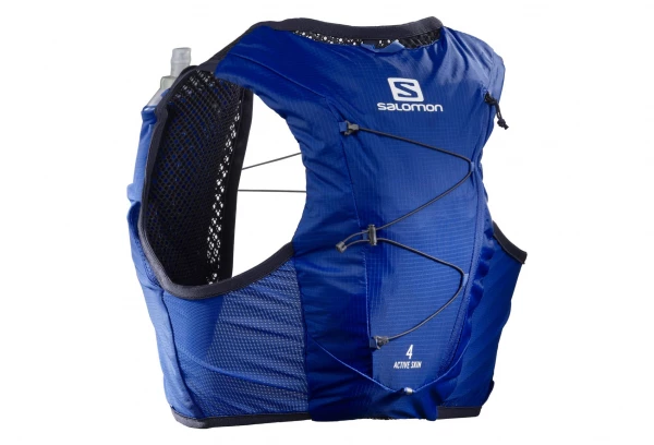 Sac D'hydratation Salomon Active Skin 4 + Flasks Bleu Unisex 4 Sac D'hydratation Salomon Active Skin 4 + Flasks Bleu Unisex – Image 4