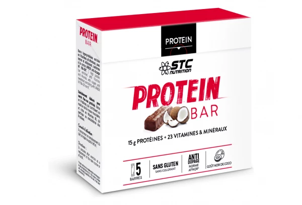 Barre Protéinée STC Nutrition - Protein Bar - 5 Barres De 45 G - Noix De Coco 1 Barre Protéinée STC Nutrition - Protein Bar - 5 Barres De 45 G - Noix De Coco