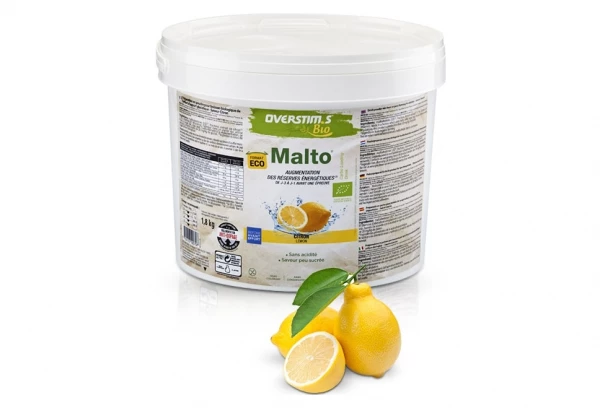 Boisson Énergétique Overstims Malto BIO Citron 1.8kg 1 Boisson Énergétique Overstims Malto BIO Citron 1.8kg