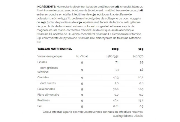 Barre Protéinée 226ers Neo 46% Protein Chocolat Blanc Fraise 50g 2 Barre Protéinée 226ers Neo 46% Protein Chocolat Blanc Fraise 50g – Image 2