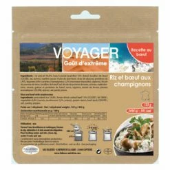 Repas Lyophilisé Voyager Boeuf Aux Champignons Et Son Riz Kraft 125g