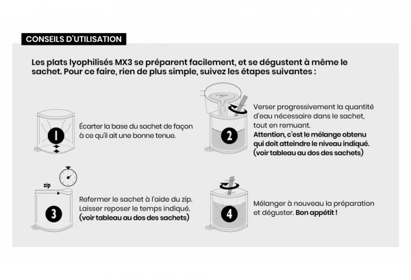 Repas Lyophilisé MX3 Pâtes à La Carbonara 125 G 3 Repas Lyophilisé MX3 Pâtes à La Carbonara 125 G – Image 3