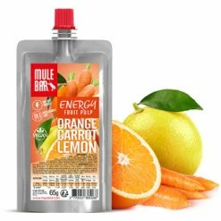 Pulpe De Fruits MuleBar Vegan Orange Carotte Citron 65 G