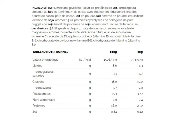 Barre Protéinée 226ers Neo 46% Protein Chocolat Cacahuète 50g 2 Barre Protéinée 226ers Neo 46% Protein Chocolat Cacahuète 50g – Image 2