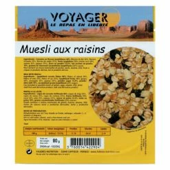 Petit Déjeuner Voyager Muesli Pocket Aux Raisins 80g