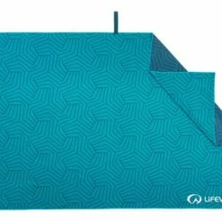 Serviette Microfibre Lifeventure SoftFibre Printed Recycled Turquoise Geometric Teal