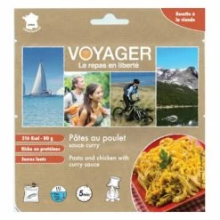 Repas Lyophilisé Voyager Pâtes Au Poulet Sauce Curry 80g
