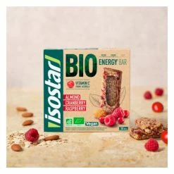 Barres Energetique Bio Isostar Amandes Cranberry Framboise 3X30G