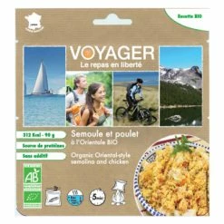 Repas Lyophilisé Voyager Semoule Et Poulet à L'Orientale BIO 90g