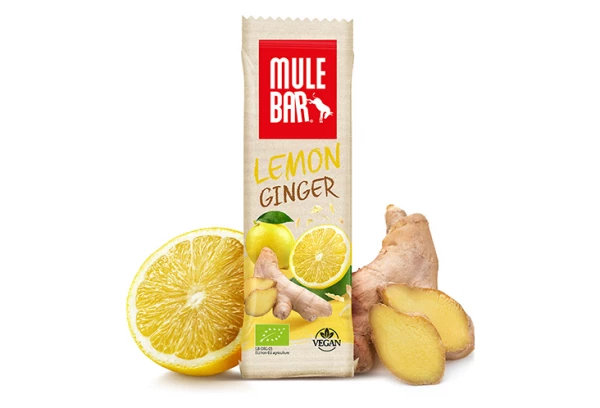Barre Énergétique MuleBar Bio & Vegan Citron Gingembre 40 G 1 Barre Énergétique MuleBar Bio & Vegan Citron Gingembre 40 G