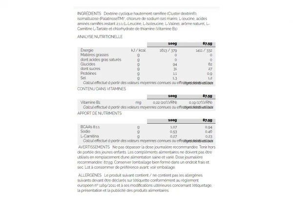 Boisson énergétique 226ers SUB-9 Race Day Citron 87g 2 Boisson énergétique 226ers SUB-9 Race Day Citron 87g – Image 2