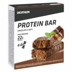 4 Barres Protéinées Domyos Protein 22g Chocolat Noisettes 60g