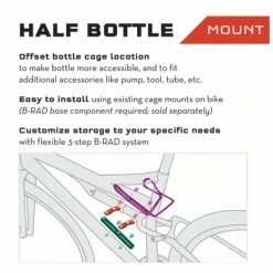 Support De Porte-Bidon Wolf Tooth B-RAD Half Bottle Adapter Noir -Accessoires, Nutrition & Soins du Corps Gravel Soldes unnamed file 3047