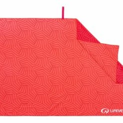 Serviette Microfibre Lifeventure SoftFibre Printed Recycled Rouge Geometric Coral