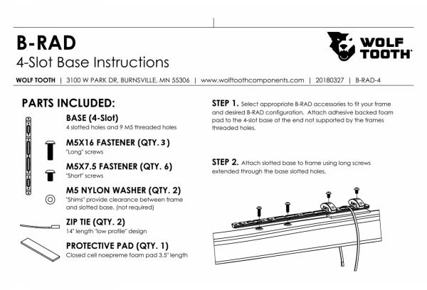 Support De Porte-Bidon Wolf Tooth B-RAD 4 Slot Noir 5 Support De Porte-Bidon Wolf Tooth B-RAD 4 Slot Noir – Image 5