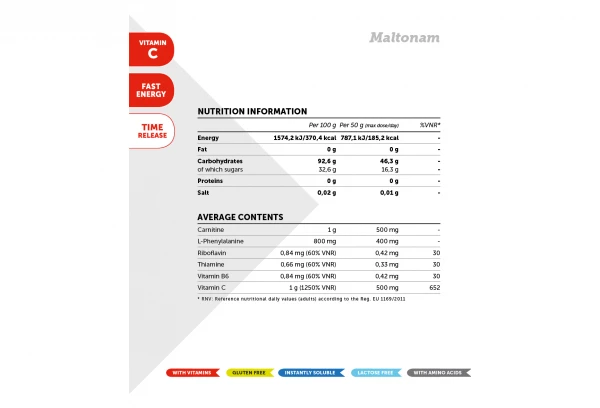 Boisson Energétique NamedSport Maltonam 500g 2 Boisson Energétique NamedSport Maltonam 500g – Image 2