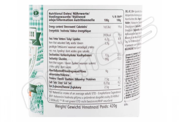 Boisson Energétique CHIMPANZEE Quicks Mix Shake Miel Céréales Cacao 420g 2 Boisson Energétique CHIMPANZEE Quicks Mix Shake Miel Céréales Cacao 420g – Image 2