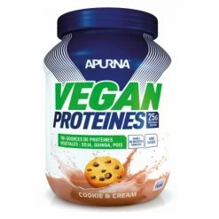 Accessoires, Nutrition & Soins du Corps Gravel Soldes 12 Boisson Proteinee Apurna VEGAN Cookie And Cream 600g