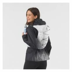 Sac D'hydratation Salomon Active Skin 8 + Flasks Blanc Gris Unisex -Accessoires, Nutrition & Soins du Corps Gravel Soldes unnamed file 3690