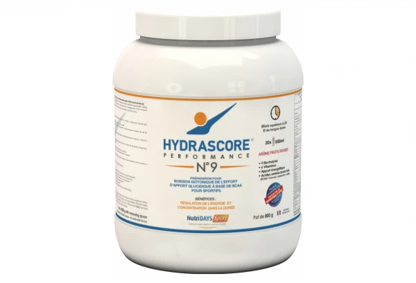 Boisson Isotonique Hydrascore N°9 Fruits Rouges 800g 1 Boisson Isotonique Hydrascore N°9 Fruits Rouges 800g