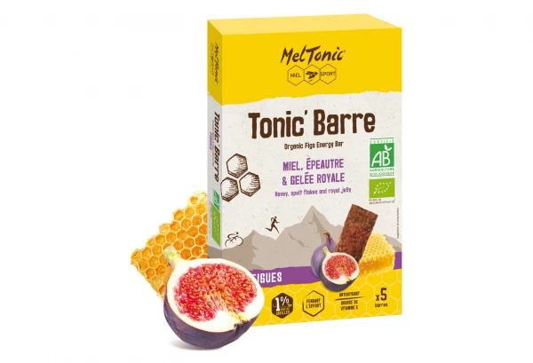 5 Barres énergétiques Meltonic Tonic BIO Miel Figue 5x25g 1 5 Barres énergétiques Meltonic Tonic BIO Miel Figue 5x25g