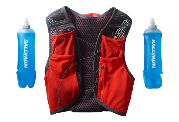 Sac D'hydratation Salomon Active Skin 8 + Flasks Rouge Unisex 3 Sac D'hydratation Salomon Active Skin 8 + Flasks Rouge Unisex – Image 3