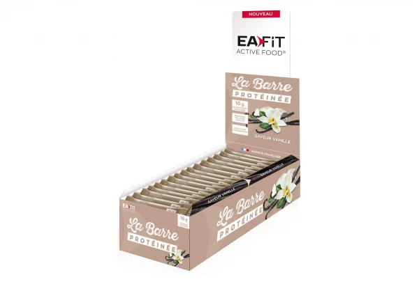 EAFIT Barre Protéinée Présentoir De 24 Barres De 46g - Vanille 1 EAFIT Barre Protéinée Présentoir De 24 Barres De 46g - Vanille