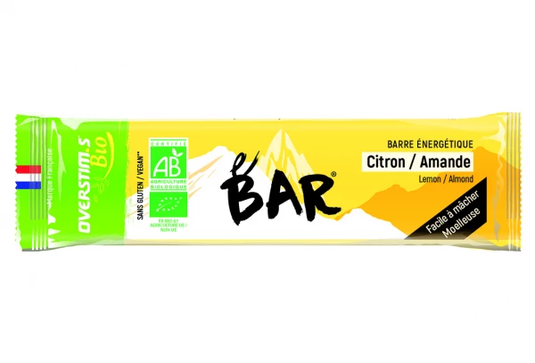 Barre Energétique Overstims E-Bar BIO Citron Amande 32g 1 Barre Energétique Overstims E-Bar BIO Citron Amande 32g