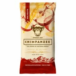 CHIMPANZEE Barre Energétique 100% Naturelle Pomme Gingembre 55g SANS GLUTEN