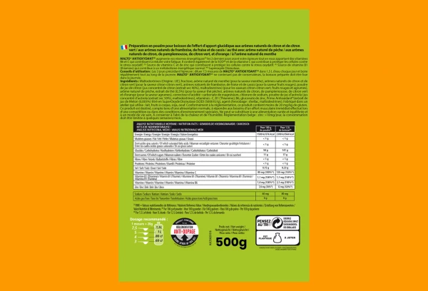 Boisson Énergétique Overstims Malto Antioxydant Menthe 500g 3 Boisson Énergétique Overstims Malto Antioxydant Menthe 500g â Image 3